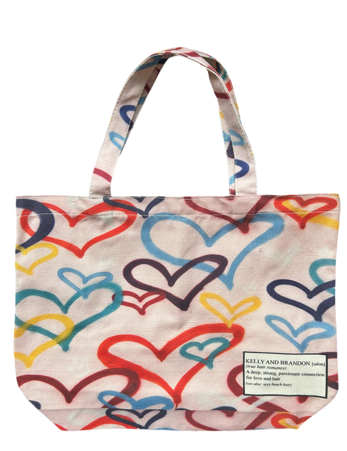 Kelly & Brandon Love & Hearts Canvas Tote
