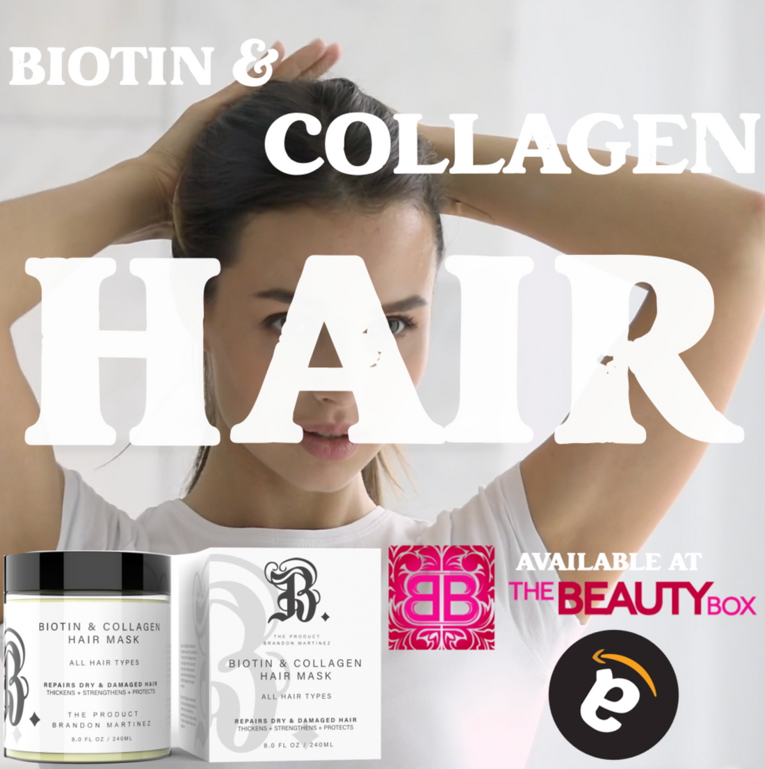 Worried about hair loss? Want to try something natural? We use so many amazing ingredients like #biotin #collagen #avocado #vitamine in our new #hairmask that's available on Amazon, Walmart, The Beauty Box, and B. The Product.