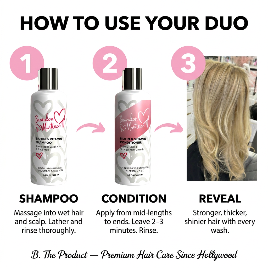 Biotin Shampoo + Conditioner Set | Hair Growth Support + Aloe & Cucumber