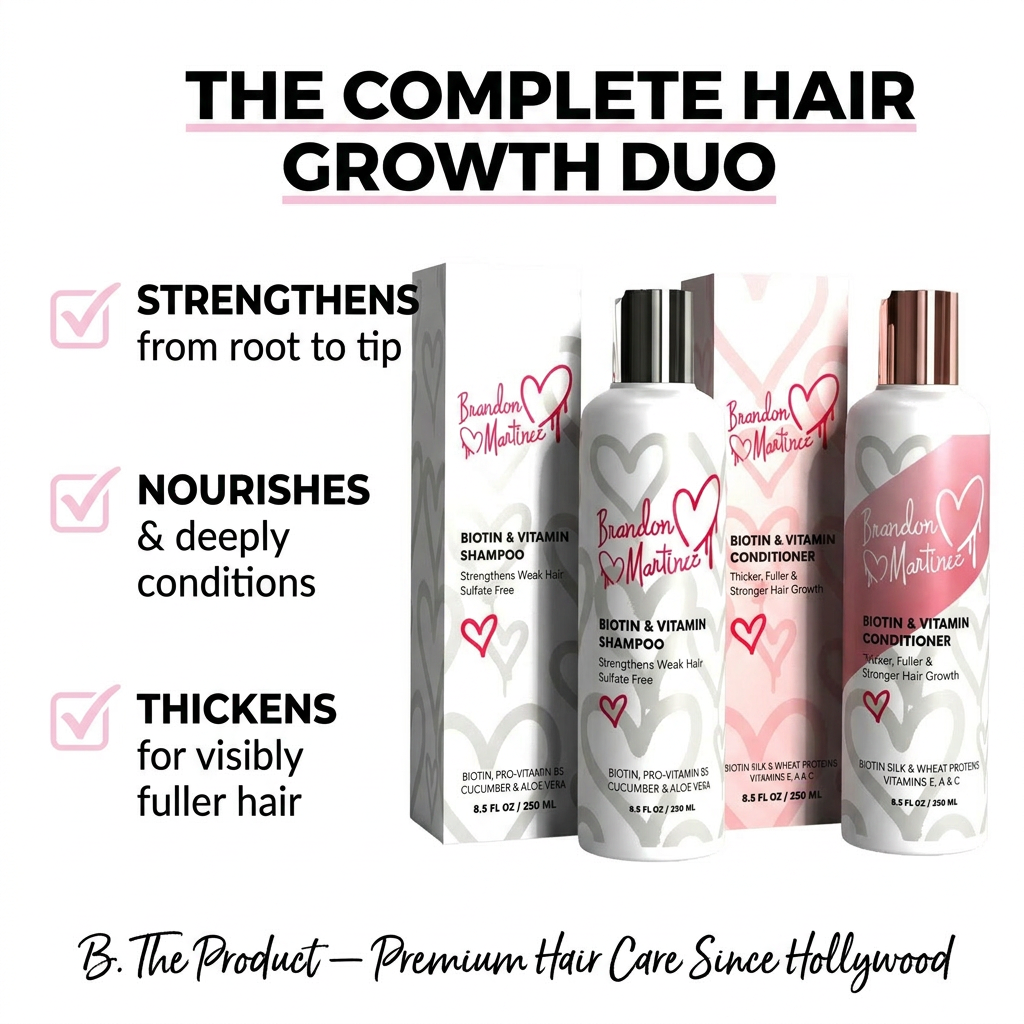 Biotin Shampoo + Conditioner Set | Hair Growth Support + Aloe & Cucumber