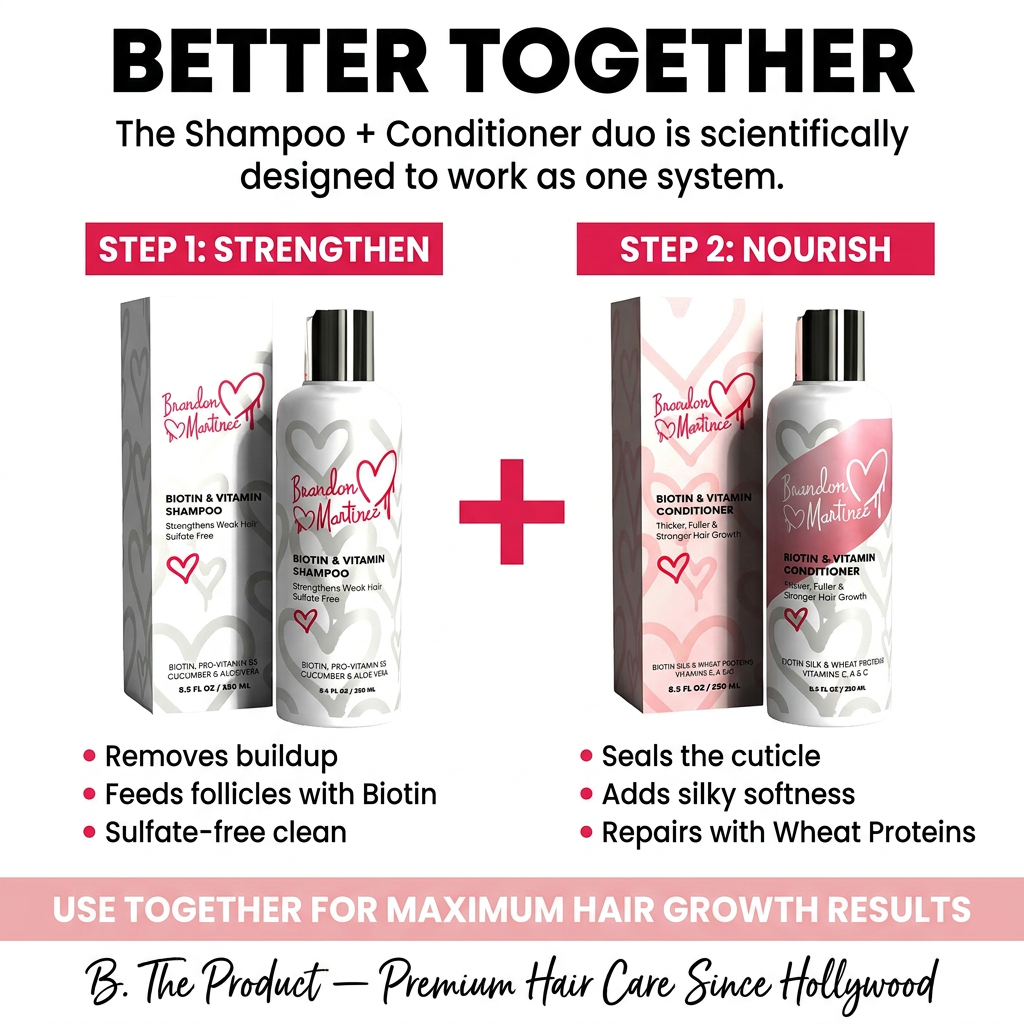 Biotin Shampoo + Conditioner Set | Hair Growth Support + Aloe & Cucumber