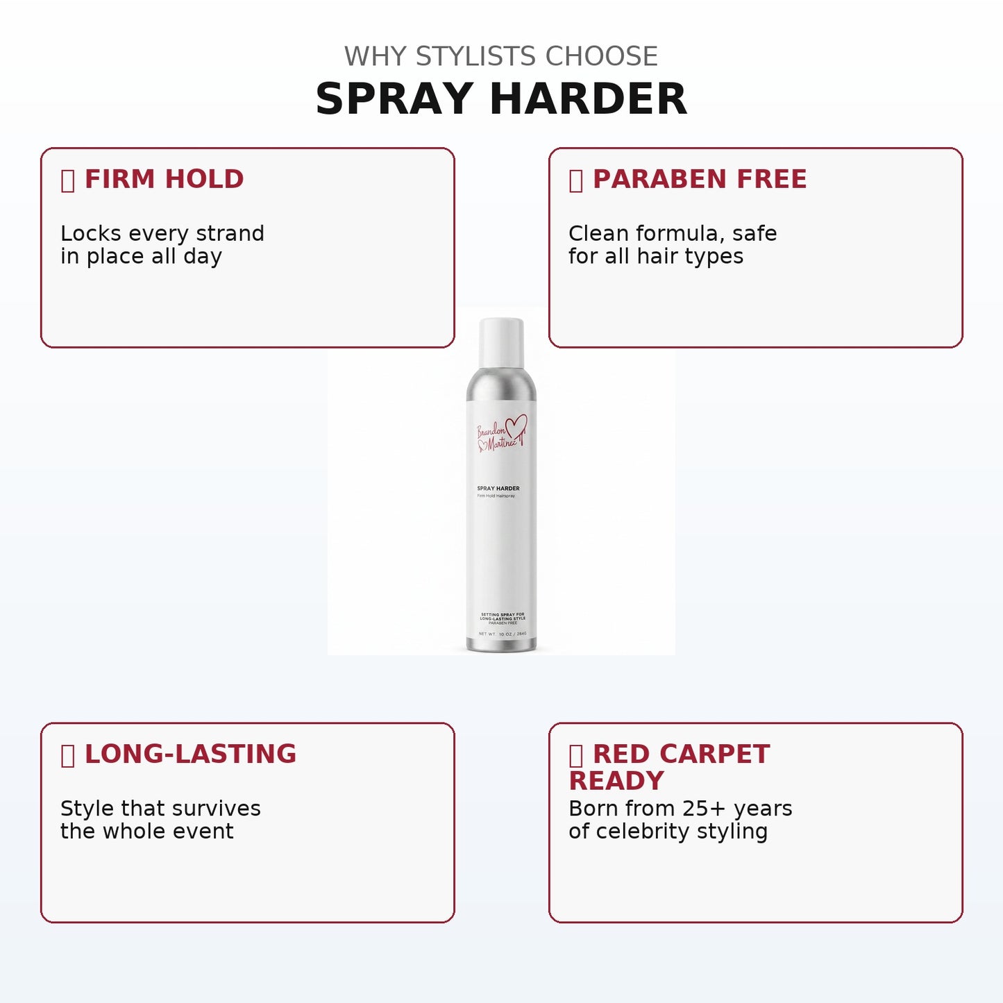 Spray Harder | Humidity‑Resistant Firm Hold Spray