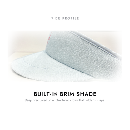 Bleeding Heart Tour Visor | Baby Blue Golf Visor | Made in USA