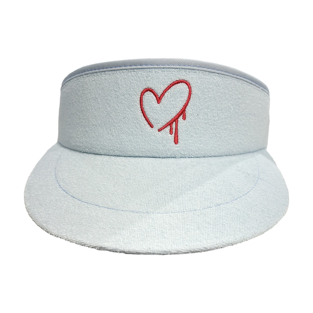Bleeding Heart Tour Visor | Baby Blue Golf Visor | Made in USA