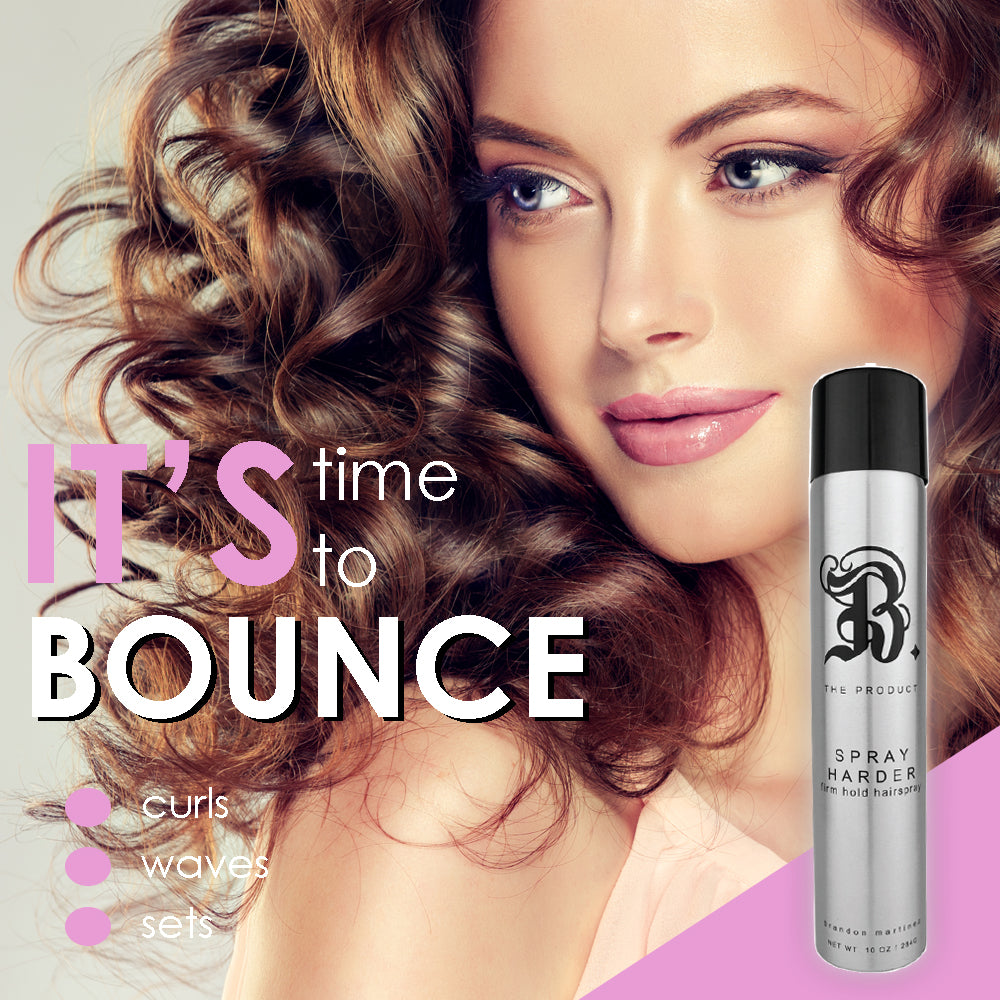 Spray Harder, Firm Hold Hairspray For Volume & Shine, Thermal Protector B. The Product