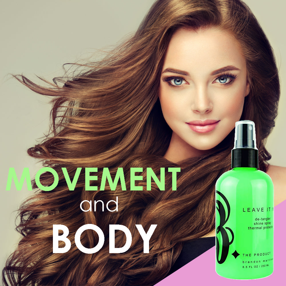 Leave In Conditioner & Thermal Protector For Dry & Damaged Hair, Hydrating Shine Spray & Detangler B. The Product 8oz.